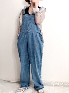 「ZOZOでしか買えない」｜「アイテム（オールインワン・サロペット）」を使った、ap retroさん（レディース・156cm）の夏コーディネート