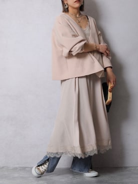 「ZOZOでしか買えない」｜「アイテム（ジャケット/アウター）」を使った、ap retroさん（レディース・156cm）の春コーディネート