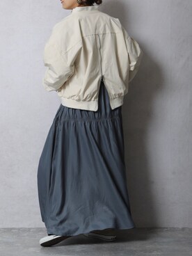 「ZOZOでしか買えない」｜「アイテム（ブルゾン）」を使った、ap retroさん（レディース・156cm）の春コーディネート
