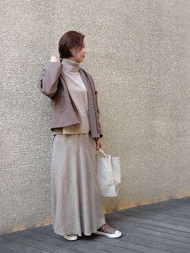 「RIVEDROITE」｜「アイテム（その他アウター）」を使った、masamirdさん（レディース・170cm）の冬コーディネート