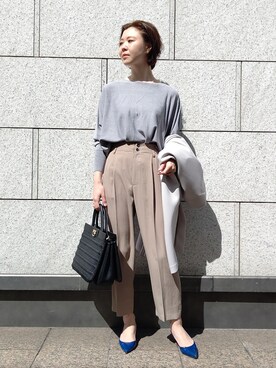 「RIVEDROITE」｜「アイテム（その他アウター）」を使った、masamirdさん（レディース・170cm）の春コーディネート