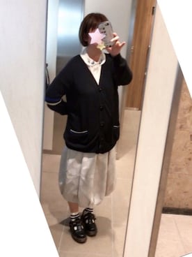 「mercibeaucoup,（メルシーボークー）のアイテム（カーディガン/ボレロ）」を使った、鮎さん（レディース・164cm）の春コーディネート