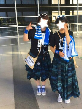 「LIVE」｜「アイテム（その他）」を使った、鮎さん（レディース・164cm）の夏コーディネート