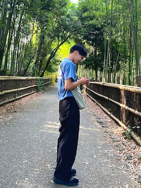 「DANTON（ダントン）のアイテム（バッグ）」を使った、TAさん（メンズ・178cm）の夏コーディネート