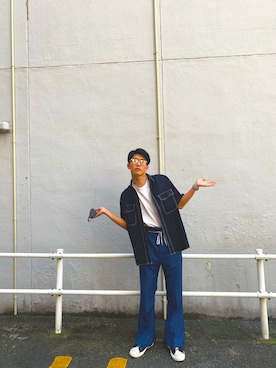 「KOMONO.（コモノ）のアイテム（サングラス）」を使った、TAさん（メンズ・178cm）の夏コーディネート