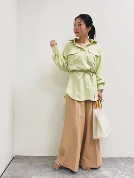 「骨格診断ナチュラル」｜KANAさん（レディース・155cm）の春コーディネート