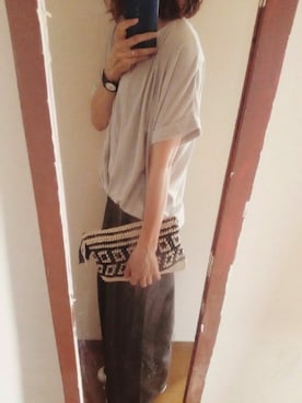 「coca（coca）（コカ）のアイテム（クラッチバッグ）」を使った、chiruさん（レディース・164cm）の夏コーディネート