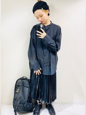 「MERLOT（メルロー）のアイテム（ピアス（両耳用））」を使った、moratoriamu.さん（レディース・155cm）の秋コーディネート