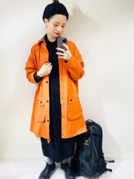 「オーバーコート」｜「アイテム（アナログ腕時計）」を使った、moratoriamu.さん（レディース・155cm）の冬コーディネート