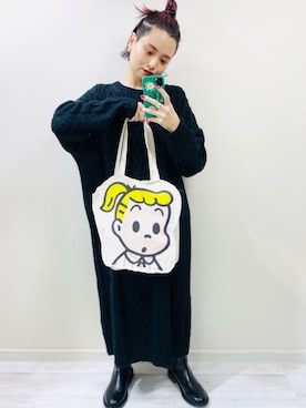 「Libra Cue（リブラ キュー）のアイテム」を使った、moratoriamu.さん（レディース・155cm）の冬コーディネート