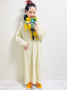 「Libra Cue（リブラ キュー）のアイテム」を使った、moratoriamu.さん（レディース・155cm）の冬コーディネート