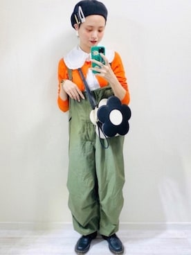 「MERLOT（メルロー）のアイテム（ピアス（両耳用））」を使った、moratoriamu.さん（レディース・155cm）の春コーディネート