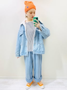 「repipi armario（レピピ アルマリオ）のアイテム」を使った、moratoriamu.さん（レディース・155cm）の春コーディネート