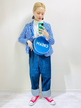 「aquvii（アクビ）のアイテム」を使った、moratoriamu.さん（レディース・155cm）の春コーディネート