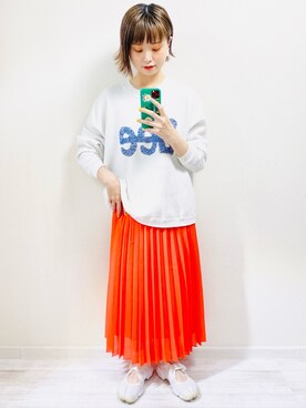 「MERLOT（メルロー）のアイテム（ピアス（両耳用））」を使った、moratoriamu.さん（レディース・155cm）の春コーディネート