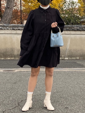 「antic rag（アンティックラグ）のアイテム」を使った、Annjさん（レディース・150cm）の冬コーディネート