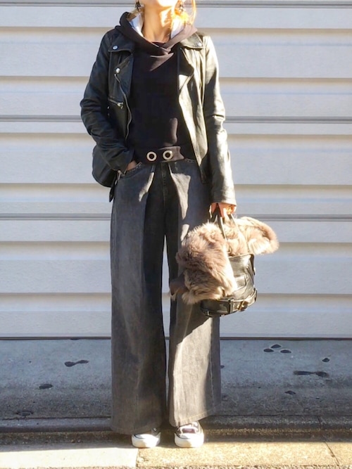 Mue Deuxieme Classeのライダースジャケットを使ったコーディネート Wear Mue Deuxieme Classeのライダースジャケットを使ったコーディネート Wear