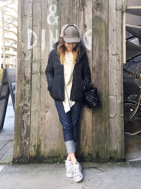 mueさん（レディース・158cm）の冬コーディネート