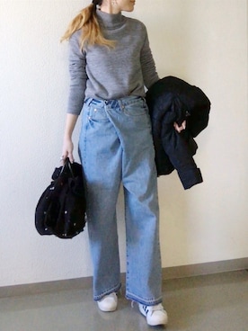 mueさん（レディース・158cm）の冬コーディネート