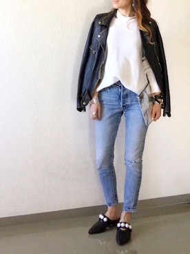「rag & bone（ラグアンドボーン）のアイテム（トップス）」を使った、mueさん（レディース・158cm）の冬コーディネート