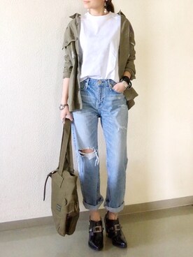 mueさん（レディース・158cm）の春コーディネート