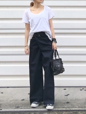 「sacai luck（サカイ ラック）のアイテム」を使った、mueさん（レディース・158cm）の夏コーディネート