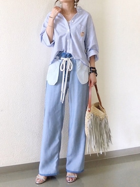 「Cher（シェル）のアイテム」を使った、mueさん（レディース・158cm）の夏コーディネート