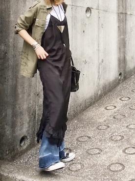 「Noble（ノーブル）のアイテム（パンツ）」を使った、mueさん（レディース・158cm）の夏コーディネート