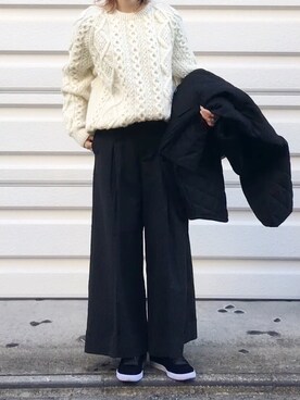 mueさん（レディース・158cm）の冬コーディネート