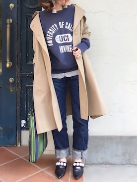 「Lisiere（リジエール）のアイテム」を使った、mueさん（レディース・158cm）の春コーディネート