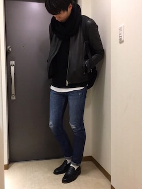 「URBAN RESEARCH（アーバンリサーチ）のアイテム（その他シューズ）」を使った、なつさん（メンズ・182cm）の冬コーディネート