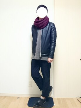 「お正月」｜「アイテム（スラックス）」を使った、しゅんちゃんさん（メンズ・169cm）の冬コーディネート