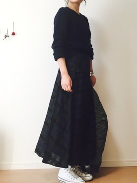 「CLANE（クラネ）のアイテム（MA-1）」を使った、ぱこさん（レディース・167cm）の冬コーディネート