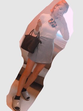 「gotomallのアイテム（パンツ、ブルー系）」を使った、mamimamiさん（レディース・155cm）の秋コーディネート