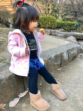 「babygap」｜「アイテム（ブーツ）」を使った、はなさん（キッズ・80cm）の冬コーディネート