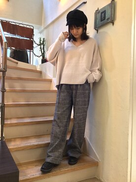 「B2nd」｜「アイテム（キャスケット）」を使った、Yukinob2ndさん（レディース・156cm）の秋コーディネート