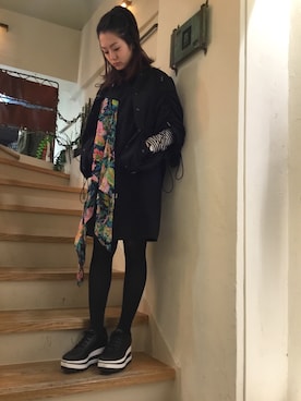 「MSGM（エムエスジーエム）のアイテム（ワンピース/ドレス）」を使った、Yukinob2ndさん（レディース・156cm）の冬コーディネート