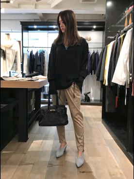 「OURET（オーレット）のアイテム（パンツ）」を使った、Yukinob2ndさん（レディース・156cm）の夏コーディネート