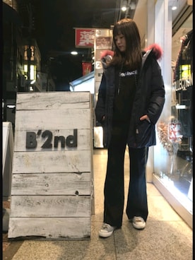 「B'2nd（ビーセカンド）のアイテム（ジャケット/アウター）」を使った、Yukinob2ndさん（レディース・156cm）の秋コーディネート