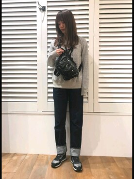 「アトランティックスターズ」｜「アイテム（スウェット）」を使った、Yukinob2ndさん（レディース・156cm）の秋コーディネート