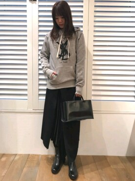 「Yasutoshi Ezumi（ヤストシエズミ）のアイテム」を使った、Yukinob2ndさん（レディース・156cm）の冬コーディネート