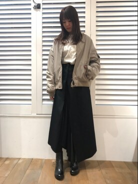 「Yasutoshi Ezumi（ヤストシエズミ）のアイテム」を使った、Yukinob2ndさん（レディース・156cm）の冬コーディネート