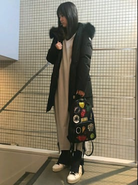 「surt（サート）のアイテム（ワンピース/ドレス）」を使った、Yukinob2ndさん（レディース・156cm）の冬コーディネート