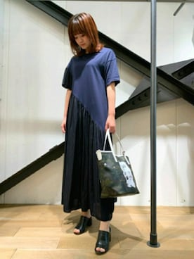 「B'2nd（ビーセカンド）のアイテム（ワンピース/ドレス）」を使った、Yukinob2ndさん（レディース・156cm）の春コーディネート