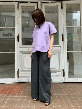 「ANNE MARIE CHAGNON（アンマリーシャニョン）のアイテム」を使った、Yukinob2ndさん（レディース・156cm）の夏コーディネート