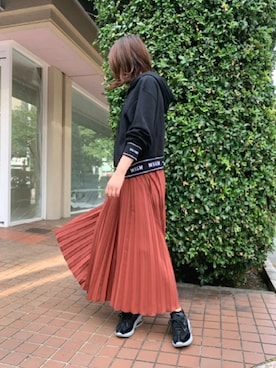 「MSGM（エムエスジーエム）のアイテム（パーカー）」を使った、Yukinob2ndさん（レディース・156cm）の夏コーディネート