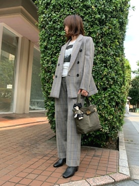 「EZUMi（エズミ）のアイテム（その他パンツ）」を使った、Yukinob2ndさん（レディース・156cm）の夏コーディネート