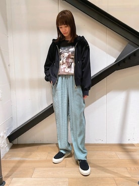 「TATRAS」｜「アイテム（パーカー）」を使った、Yukinob2ndさん（レディース・156cm）の春コーディネート