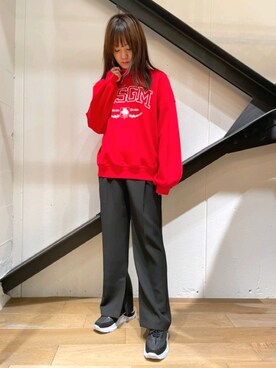 「MSGM（エムエスジーエム）のアイテム」を使った、Yukinob2ndさん（レディース・156cm）の秋コーディネート