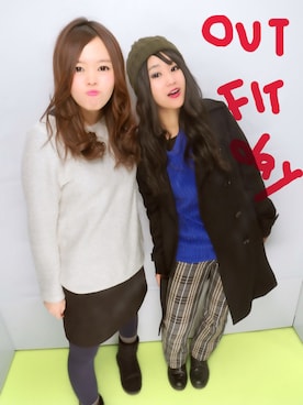 「ユニバ」｜「アイテム（トレンチコート）」を使った、sakiさん（レディース・162cm）の冬コーディネート